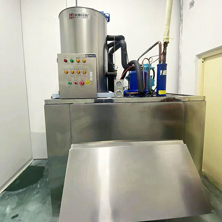 2噸全不銹鋼片冰機交付湖南某食品廠使用